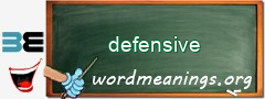 WordMeaning blackboard for defensive